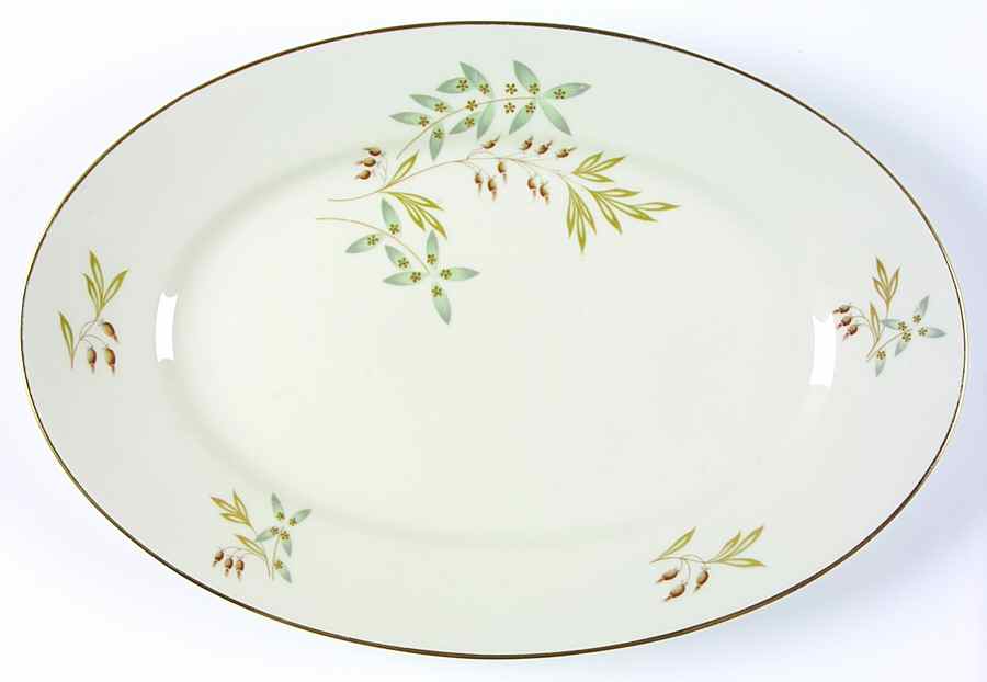 07472 Ivory (Smooth) 12" Oval Serving Platter by Thomas-1