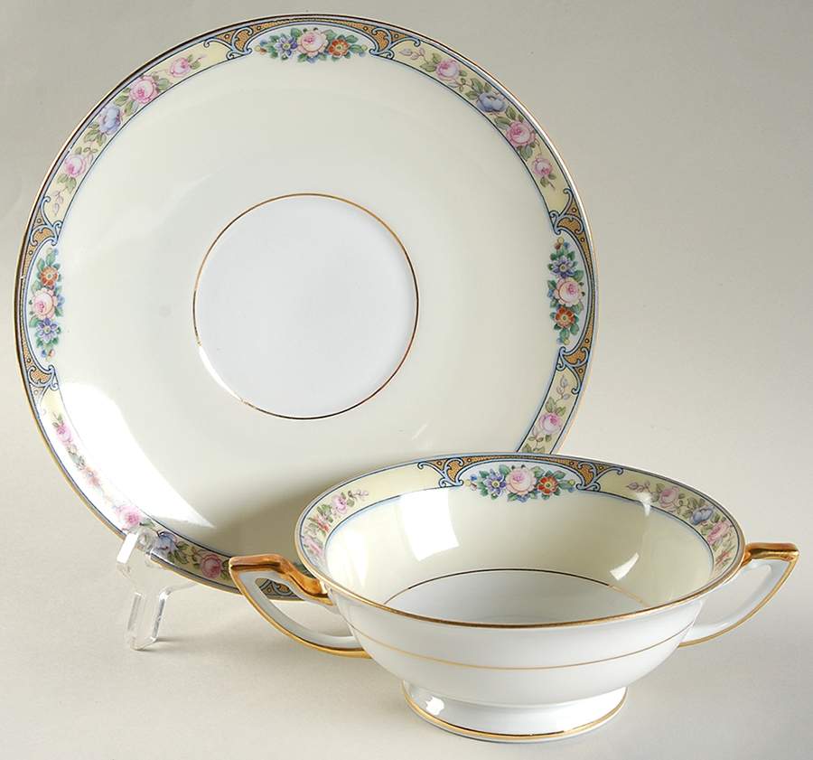 3816 Footed Cream Soup Bowl & Saucer Set by Thomas-1