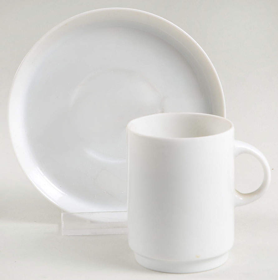 ABC White Flat Demitasse Cup & Saucer Set by Thomas-1