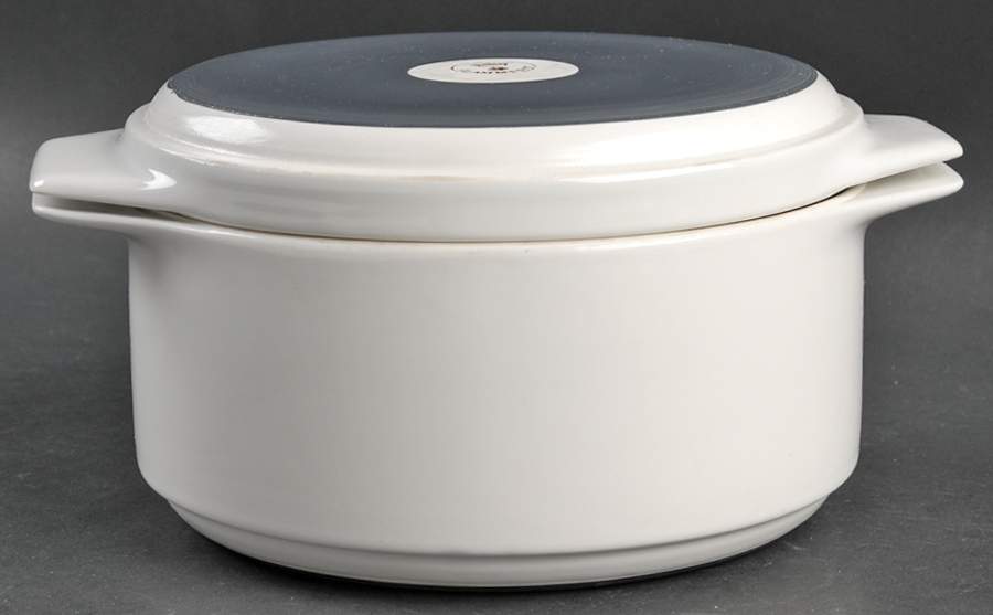 ABC White 1.5 Qt Round Covered Casserole by Thomas-1