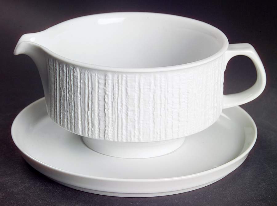 Arcta White Gravy Boat & Underplate by Thomas-1