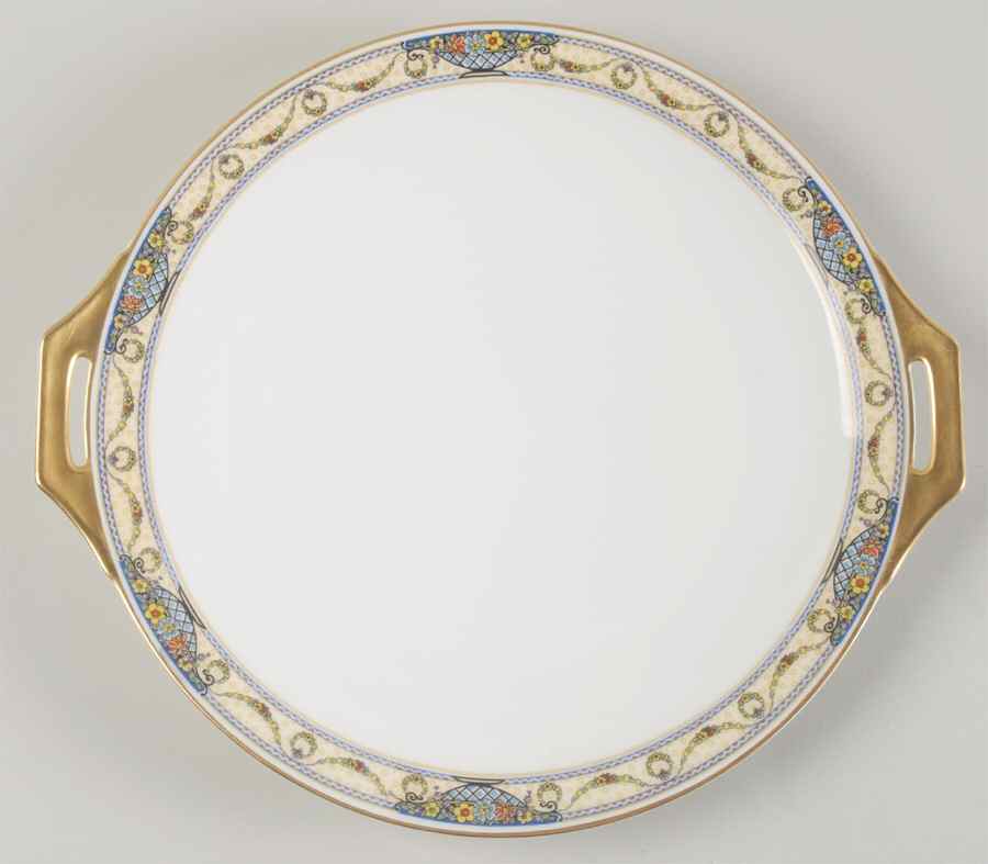 The Arlington (White Border & Center) Handled Cake Plate by Thomas-1