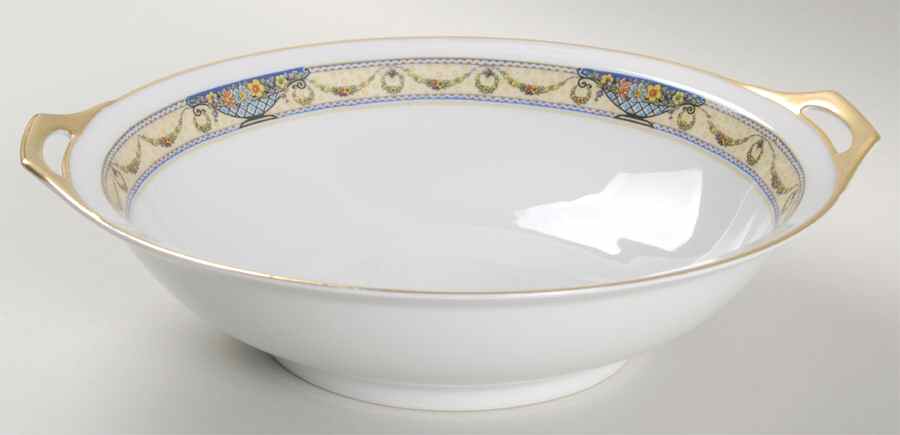The Arlington (White Border & Center) 10" Round Vegetable Bowl by Thomas-1