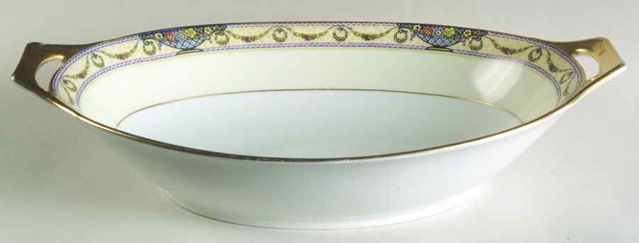 The Arlington (White Cream Border) 11" Oval Vegetable Bowl by Thomas-1