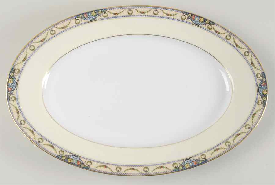 The Arlington (White Cream Border) 15" Oval Serving Platter by Thomas-1