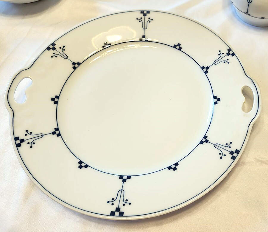 Bavarian Blue Handled Cake Plate by Thomas-1