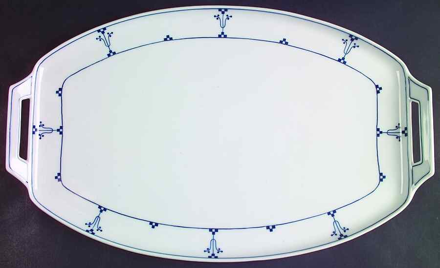 Bavarian Blue 16" Oblong Handled Tray by Thomas-1