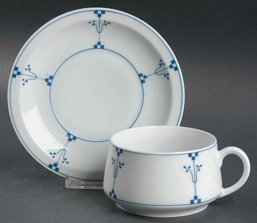 Bavarian Blue Breakfast Cup & Saucer Set by Thomas-1