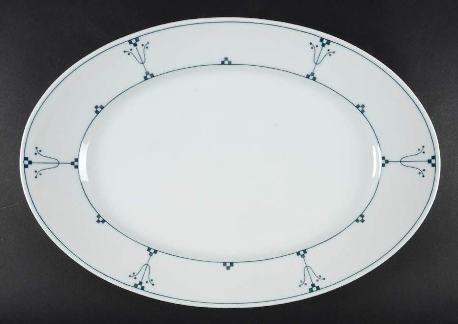 Bavarian Blue 16" Oval Serving Platter by Thomas-1