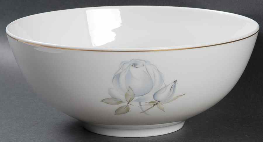 Blue Rose (Gold Trim) 8" Round Vegetable Bowl by Thomas-1
