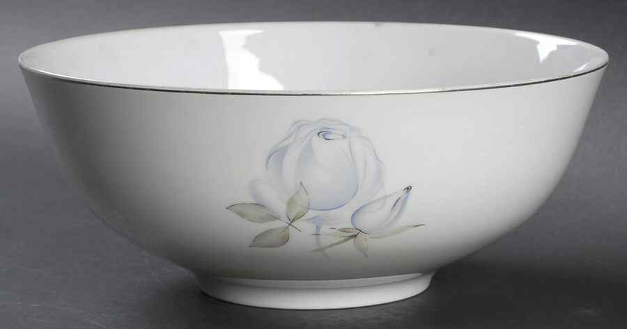 Blue Rose (Platinum) 8" Round Vegetable Bowl by Thomas-1