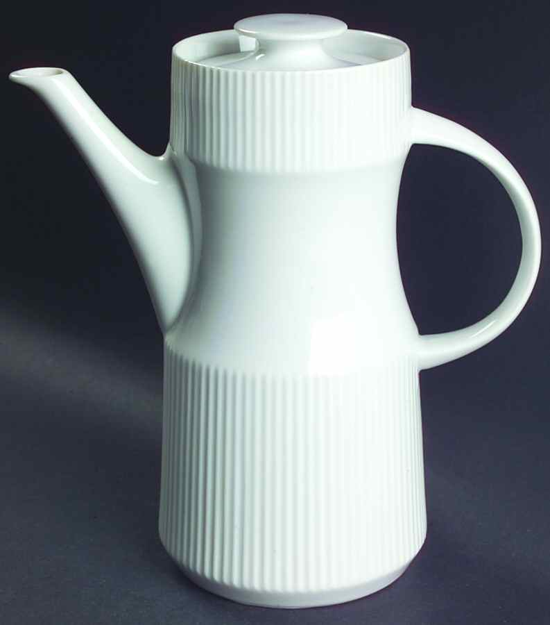 Brazilia White Coffee Pot & Lid by Thomas-1