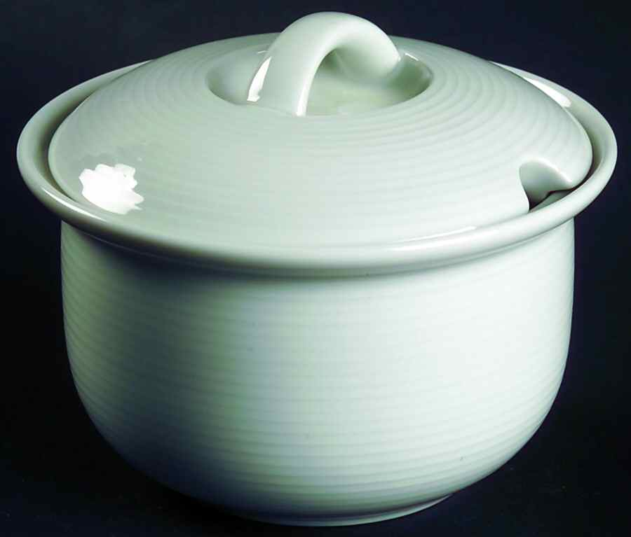 Brazilia White Sugar Bowl & Lid by Thomas-1