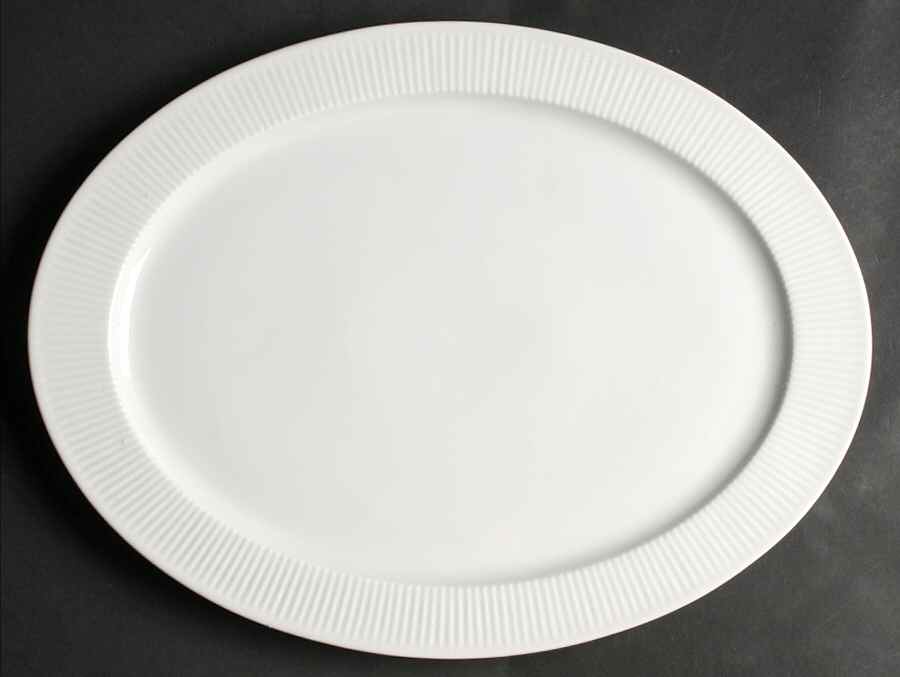 Brazilia White 15" Oval Serving Platter by Thomas-1