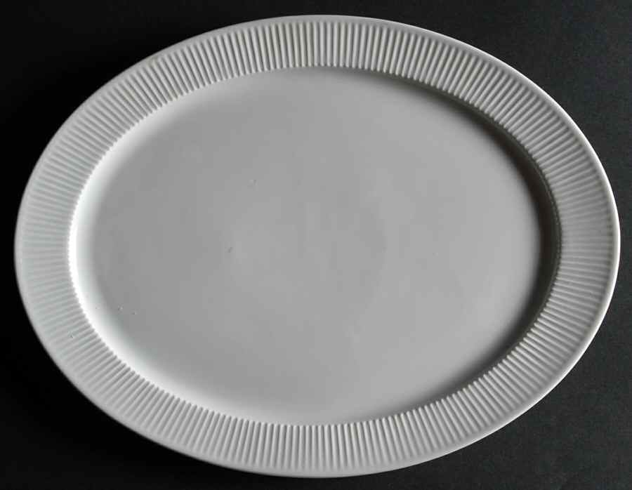 Brazilia White 13" Oval Serving Platter by Thomas-1