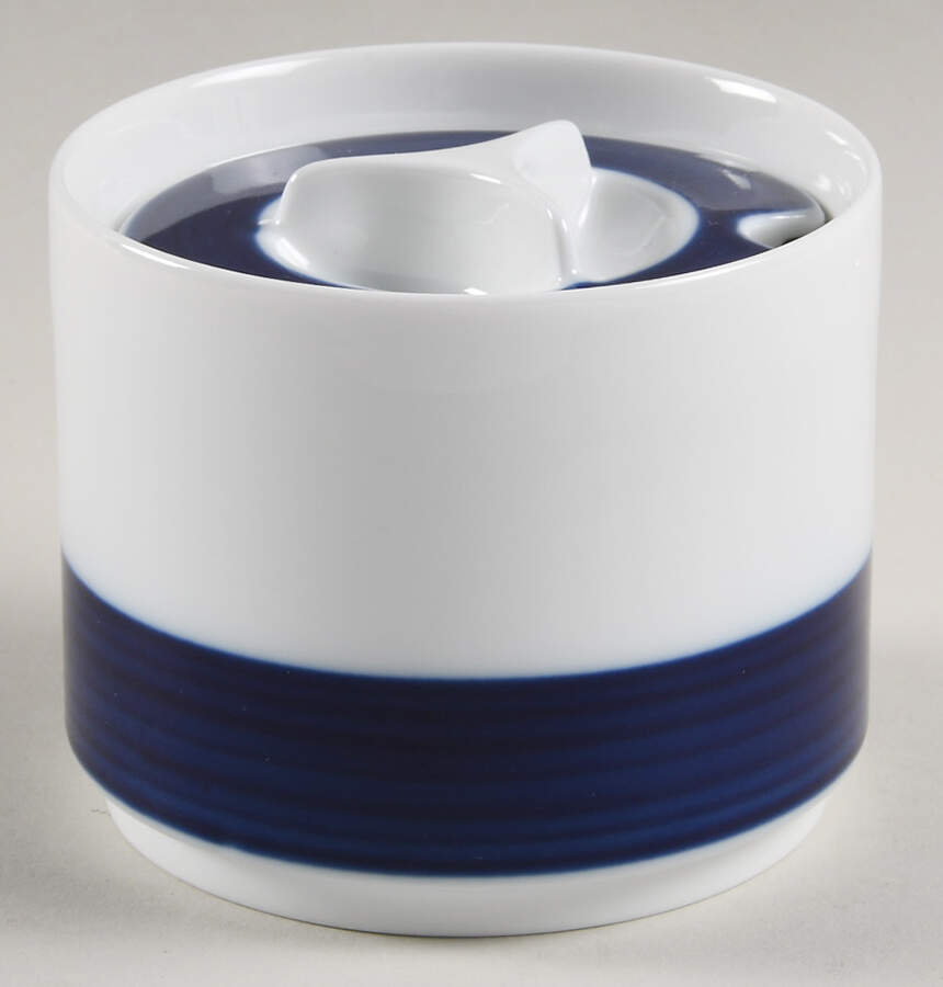 Brushed Cobalt Sugar Bowl & Lid by Thomas-1