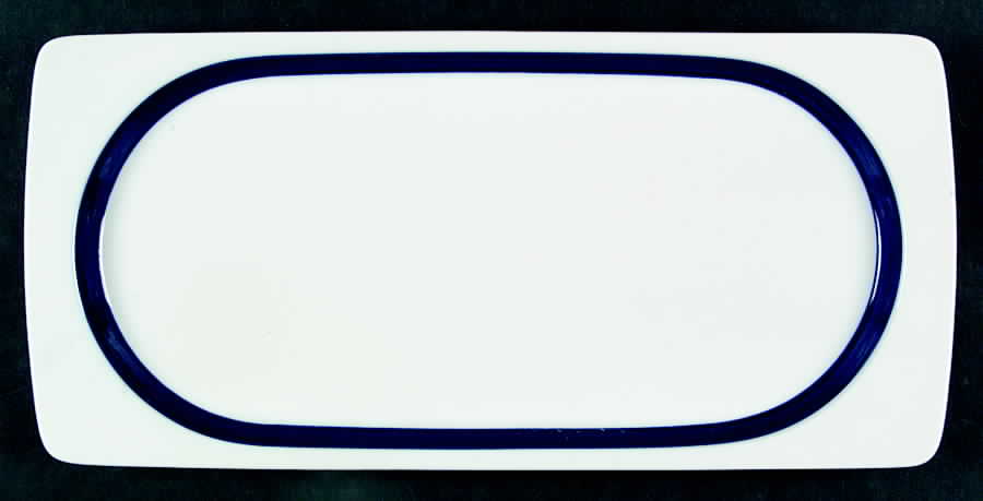 Brushed Cobalt 14" Rectangular Serving Platter by Thomas-1