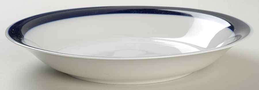 Brushed Cobalt Rim Soup Bowl by Thomas-1
