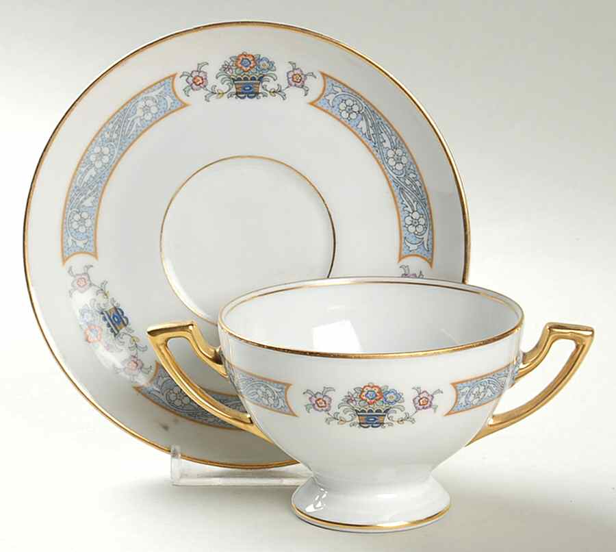 The Brunswick Footed Bouillon Cup & Saucer by Thomas-1