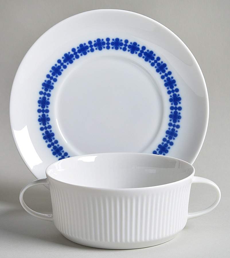 Calypso Flat Cream Soup Bowl & Saucer Set by Thomas-1
