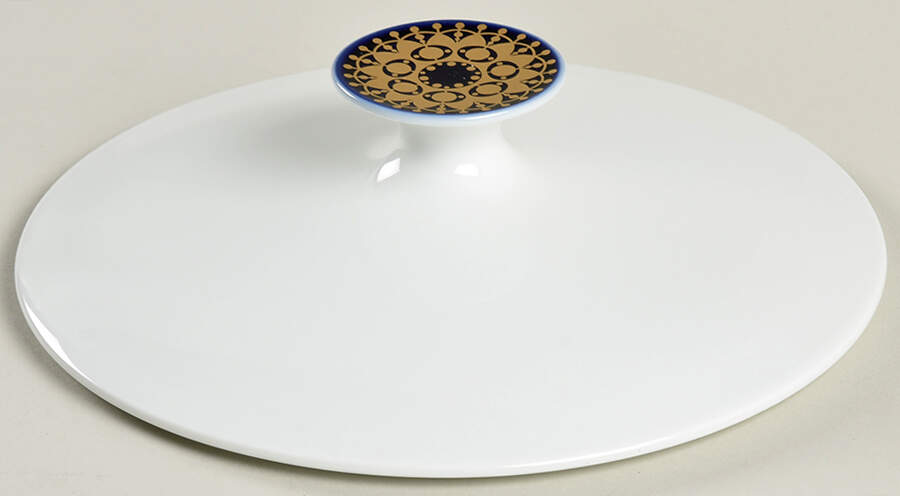Cobalt Gold Lid for Round Vegetable by Thomas-1