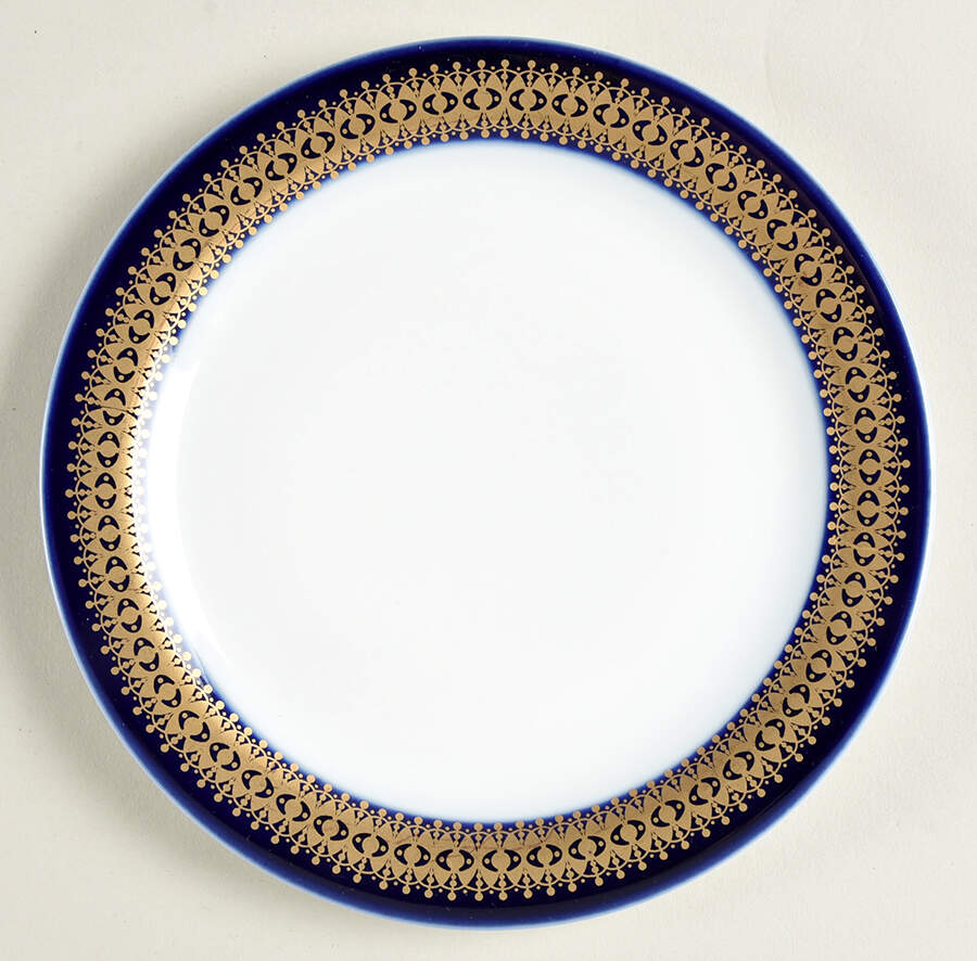 Cobalt Gold Bread & Butter Plate by Thomas-1