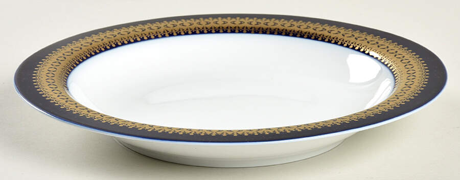 Cobalt Gold Rim Soup Bowl by Thomas-1