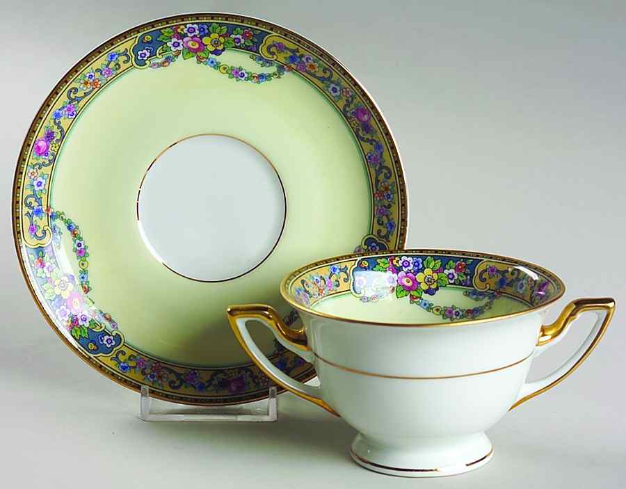 Columbia Footed Bouillon Cup & Saucer by Thomas-1