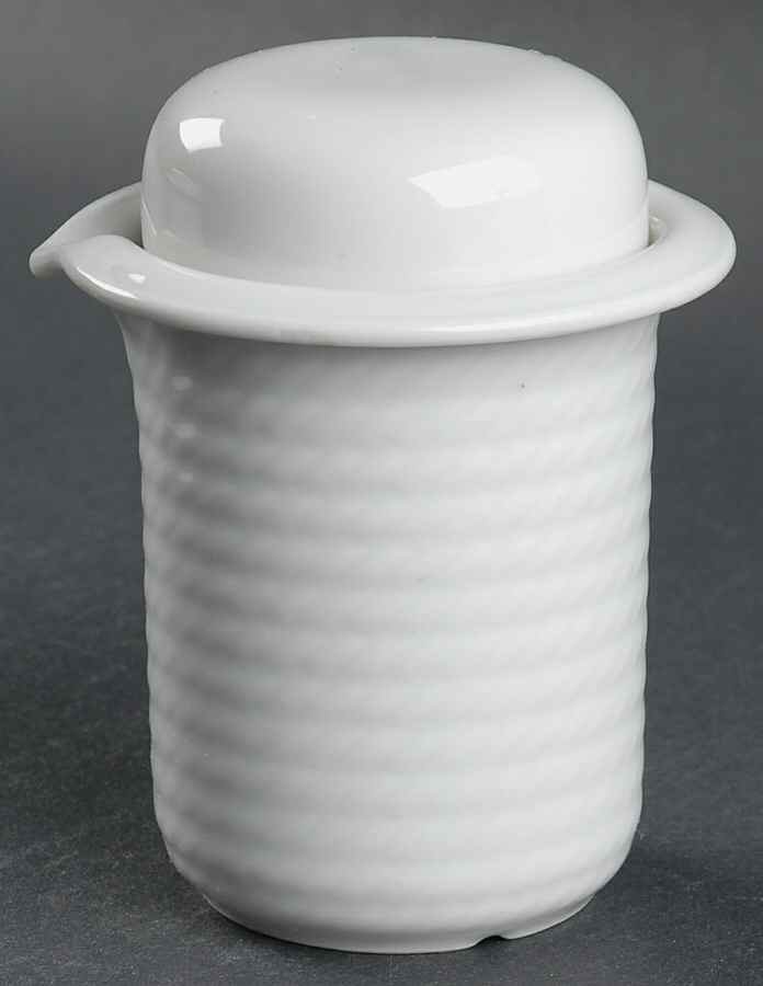 Corda White Creamer & Lid by Thomas-1