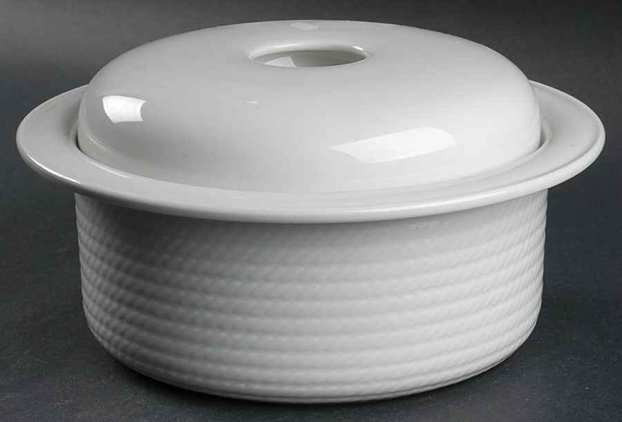 Corda White Round Covered Vegetable by Thomas-1