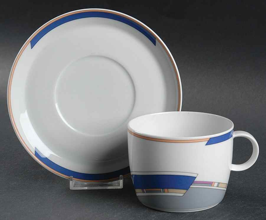 Cubic Breakfast Cup & Saucer Set by Thomas-1