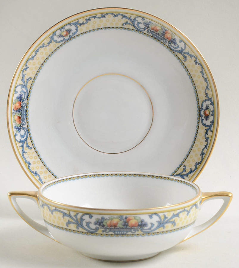 Delmonte Flat Cream Soup Bowl & Saucer Set by Thomas-1