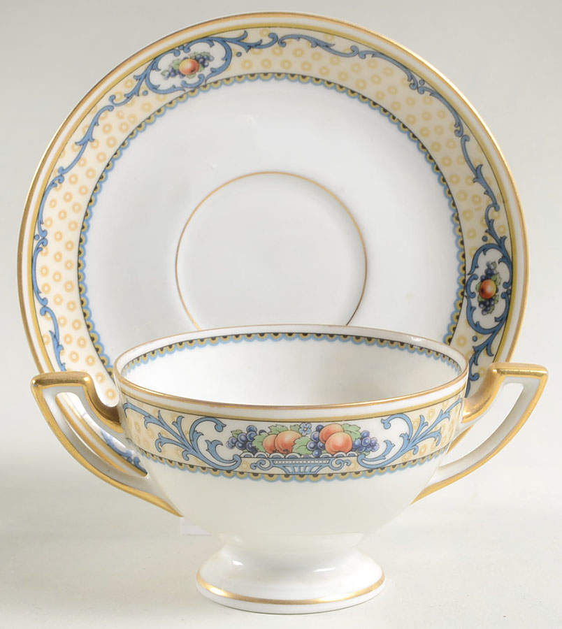 Delmonte Footed Bouillon Cup & Saucer by Thomas-1