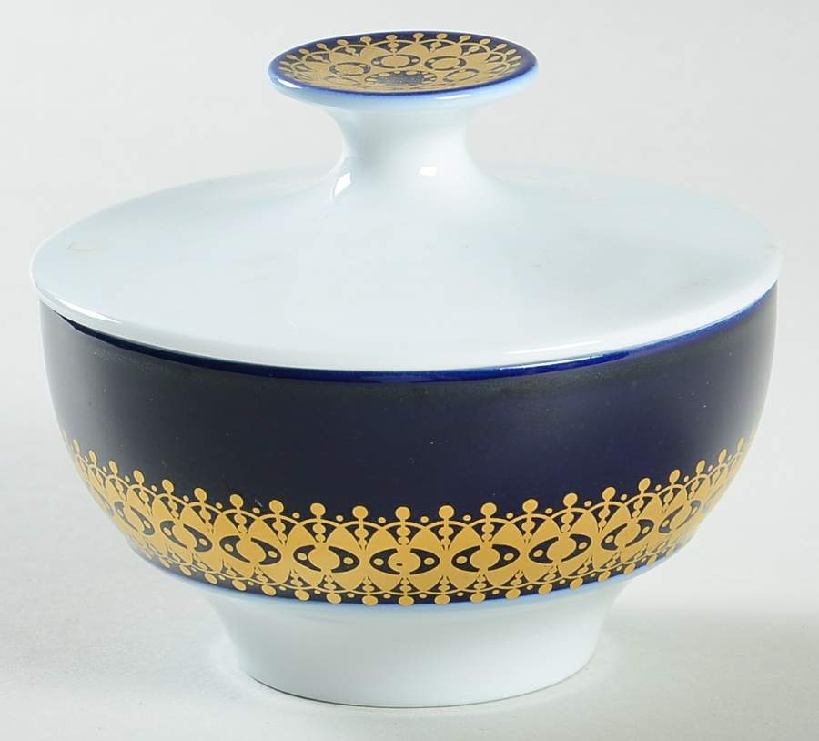 Design 304020 Cobalt Gold Sugar Bowl & Lid by Thomas-1