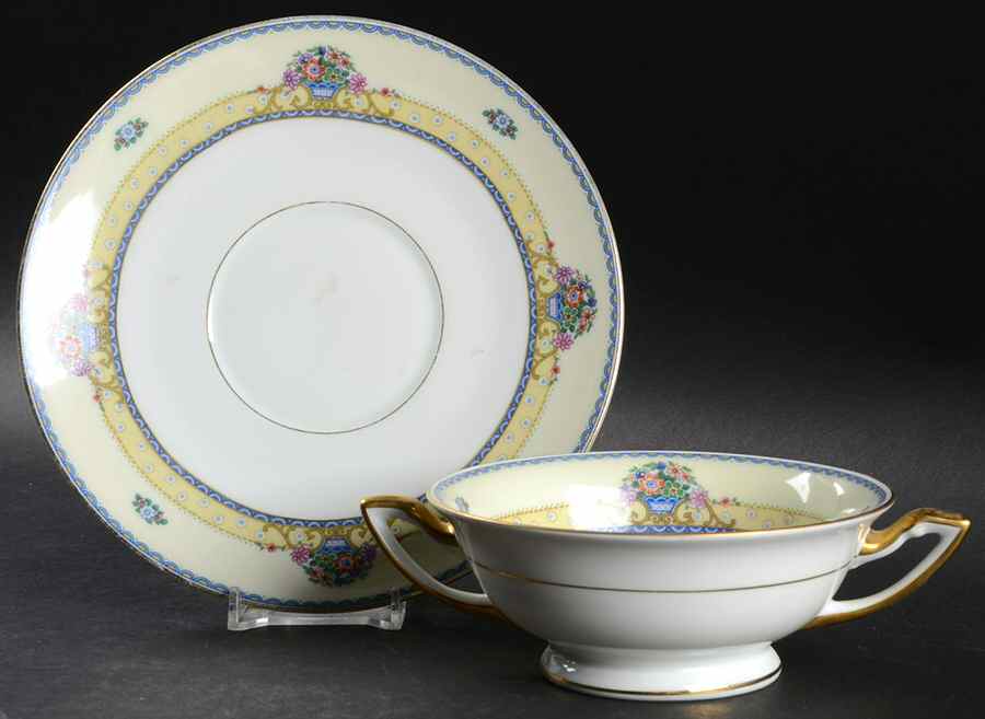 Eldorado Footed Cream Soup Bowl & Saucer Set by Thomas-1