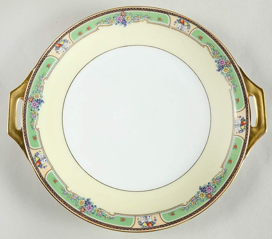 Emerald Handled Cake Plate by Thomas-1