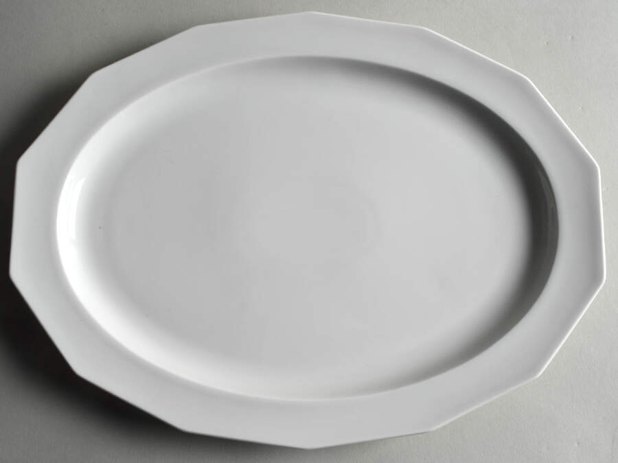 Festival White 13" Oval Serving Platter by Thomas-1