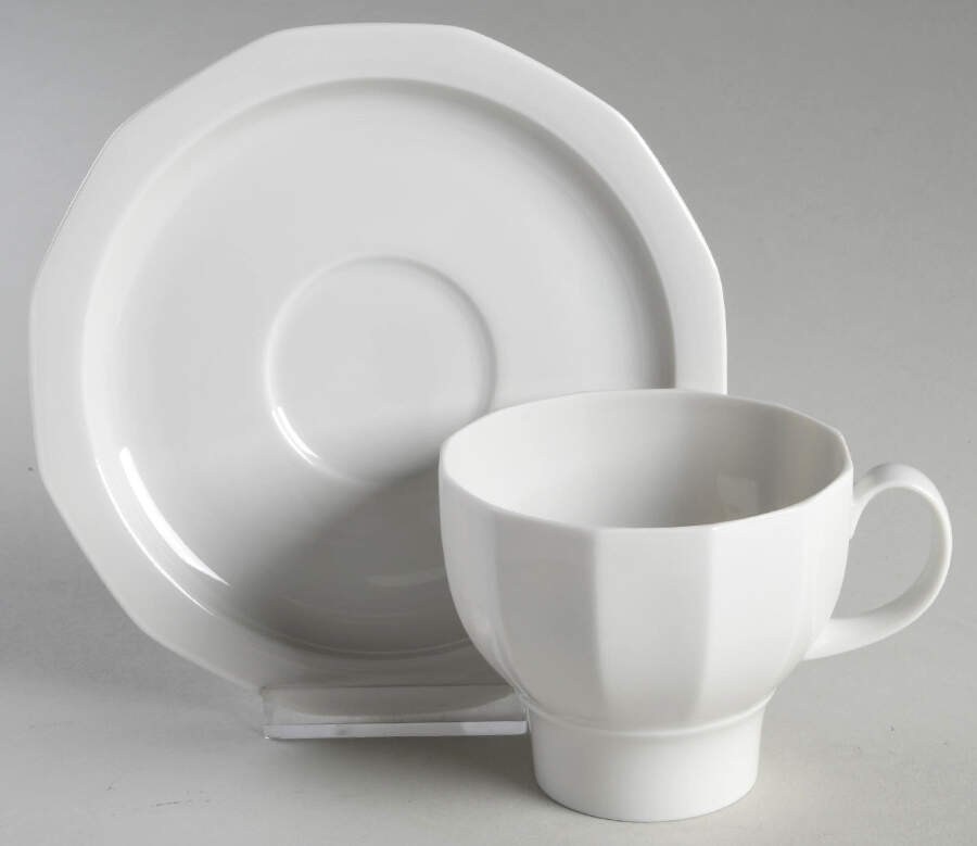 Festival White Footed Cup & Saucer Set by Thomas-1