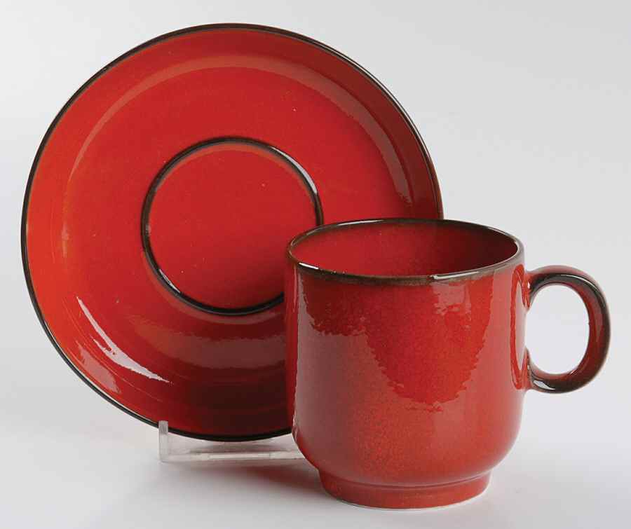 Flame Flat Cup & Saucer Set by Thomas-1