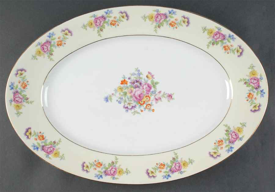 Florabella 17" Oval Serving Platter by Thomas-1