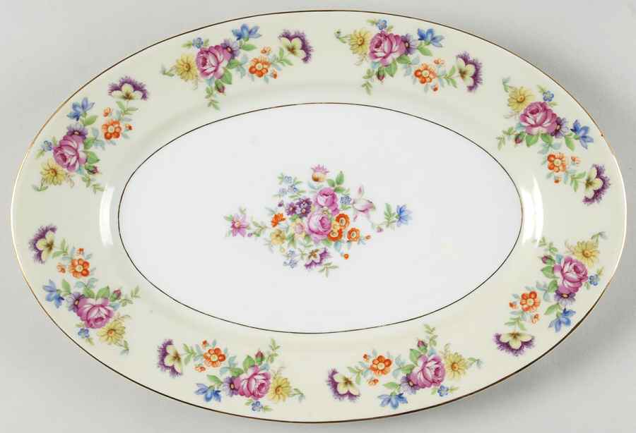 Florabella 12" Oval Serving Platter by Thomas-1