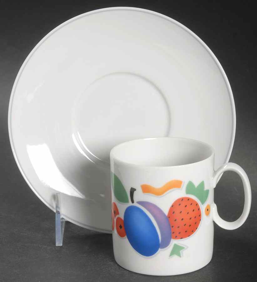 Fruits Flat Cup & Saucer Set by Thomas-1