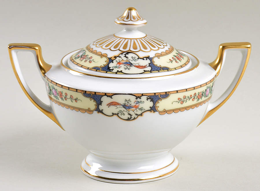 Golden Pheasant Sugar Bowl & Lid by Thomas-1