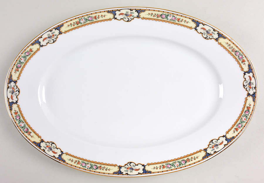 Golden Pheasant 15" Oval Serving Platter by Thomas-1