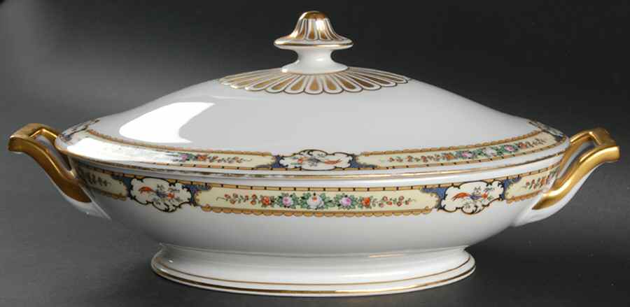 Golden Pheasant Oval Covered Vegetable by Thomas-1