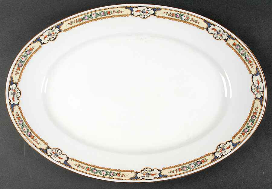 Golden Pheasant 16" Oval Serving Platter by Thomas-1
