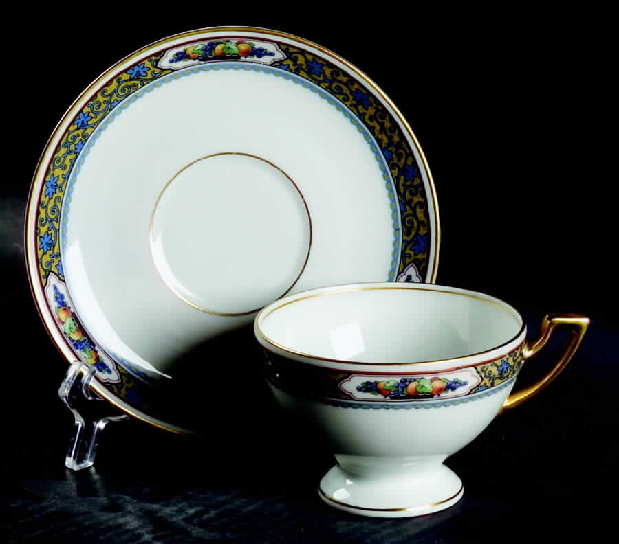 Harvest Footed Cup & Saucer Set by Thomas-1