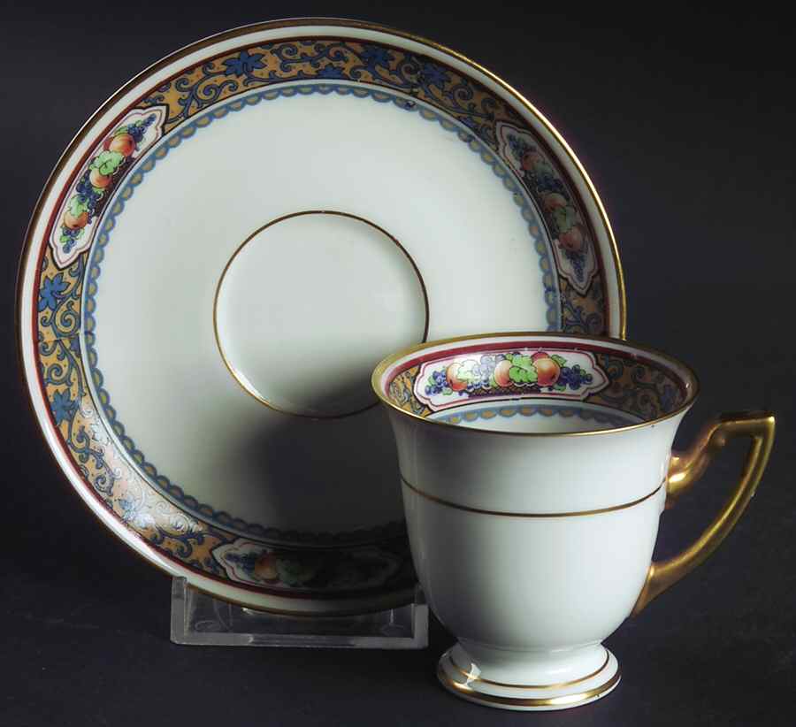Harvest Footed Demitasse Cup & Saucer Set by Thomas-1