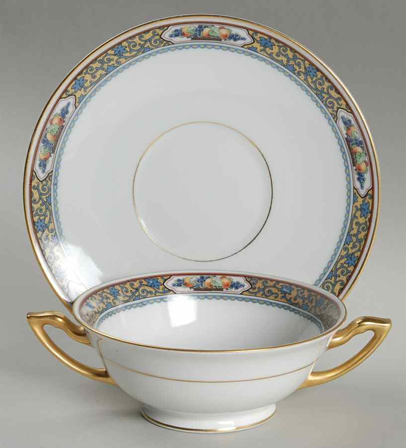 Harvest Footed Cream Soup Bowl & Saucer Set by Thomas-1