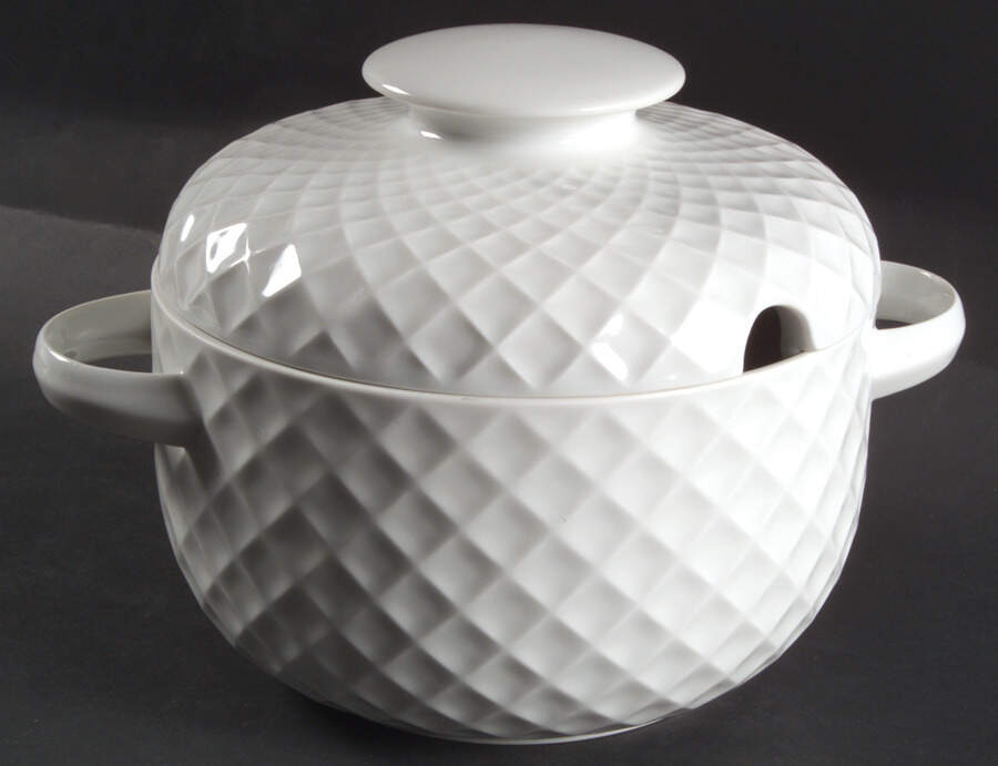 Holiday White Round Covered Vegetable by Thomas-1